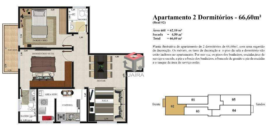 Apartamento à venda com 2 quartos, 67m² - Foto 14