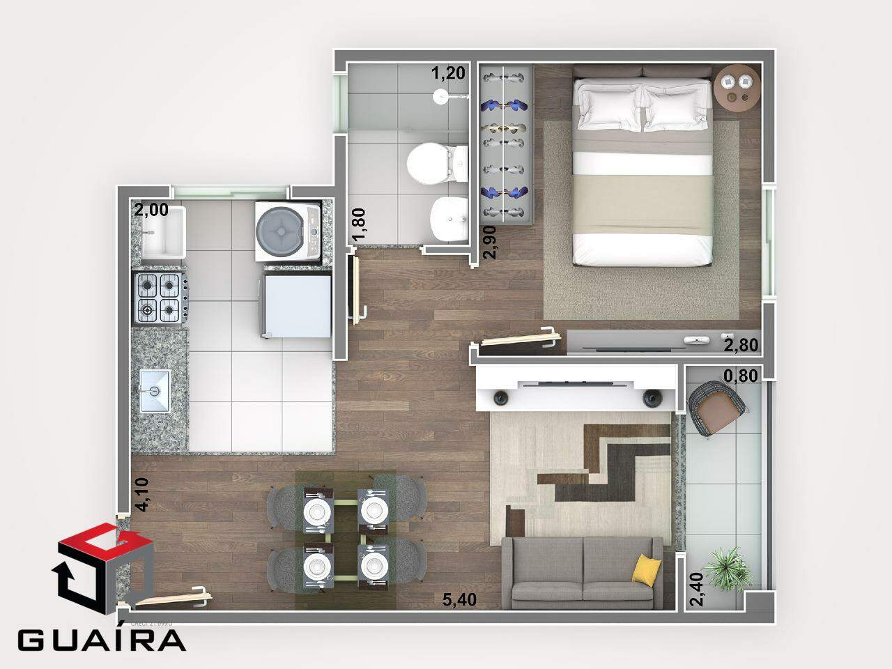 Apartamento à venda com 1 quarto, 35m² - Foto 10