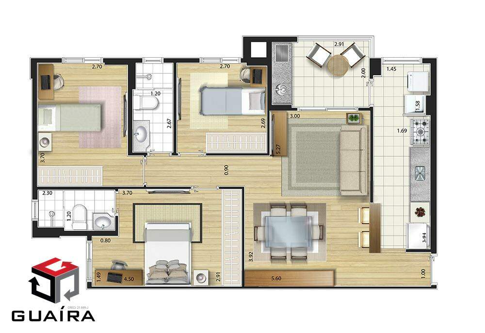 Apartamento à venda com 3 quartos, 85m² - Foto 17