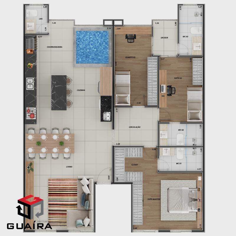 Apartamento à venda com 3 quartos, 114m² - Foto 14