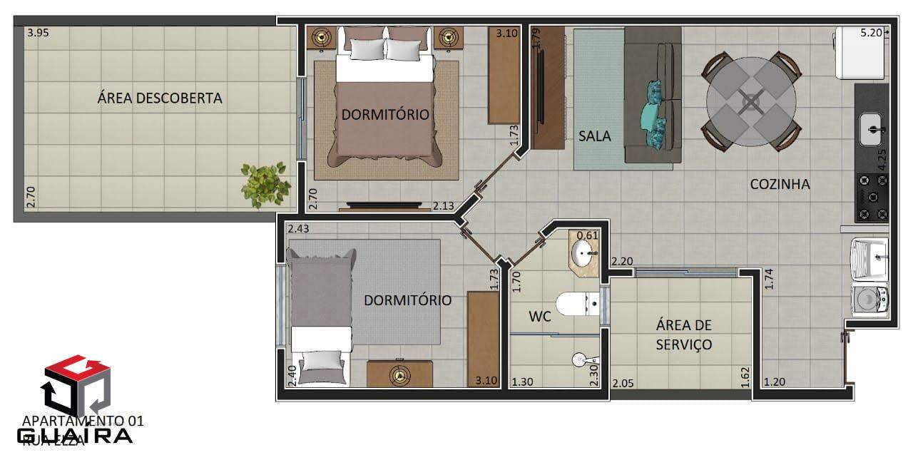 Apartamento à venda com 2 quartos, 60m² - Foto 9