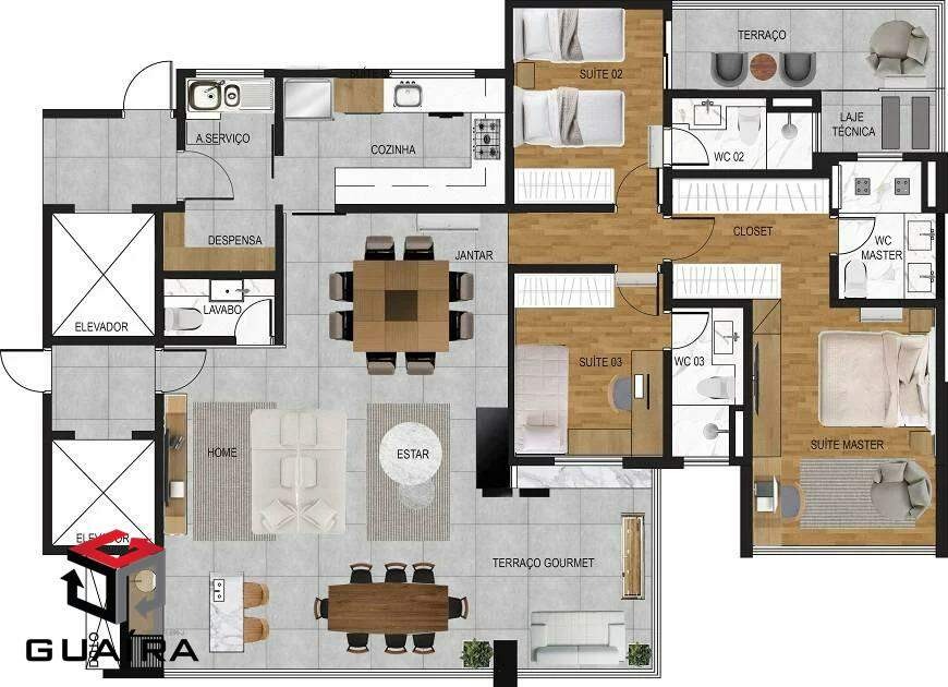 Apartamento à venda com 3 quartos, 142m² - Foto 26