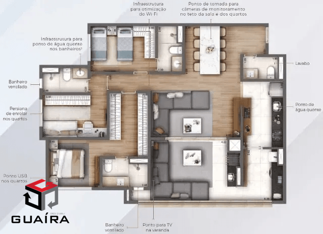 Apartamento à venda com 3 quartos, 119m² - Foto 4