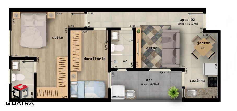 Apartamento à venda com 2 quartos, 50m² - Foto 24