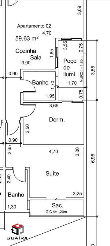 Apartamento à venda com 2 quartos, 57m² - Foto 2