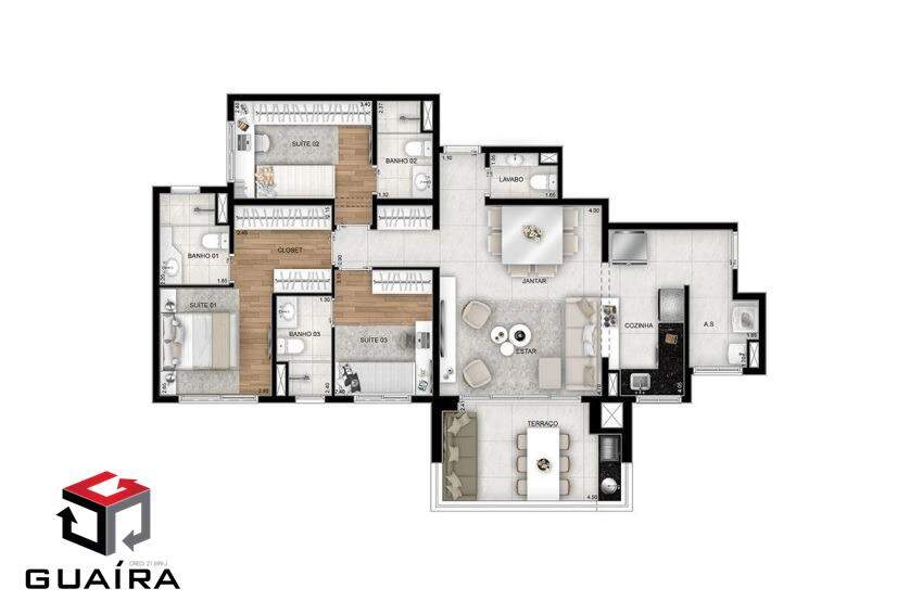 Apartamento à venda com 3 quartos, 103m² - Foto 47