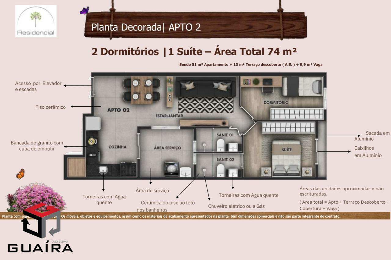 Apartamento à venda com 2 quartos, 62m² - Foto 3