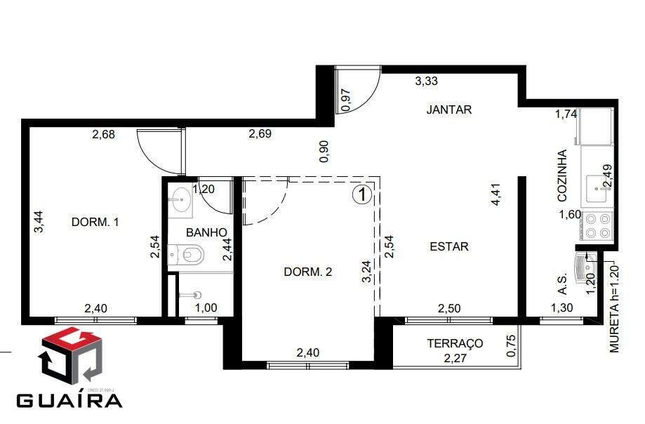 Apartamento à venda com 2 quartos, 48m² - Foto 6