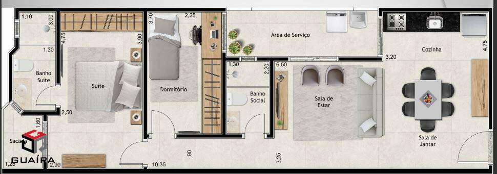 Apartamento à venda com 2 quartos, 67m² - Foto 4