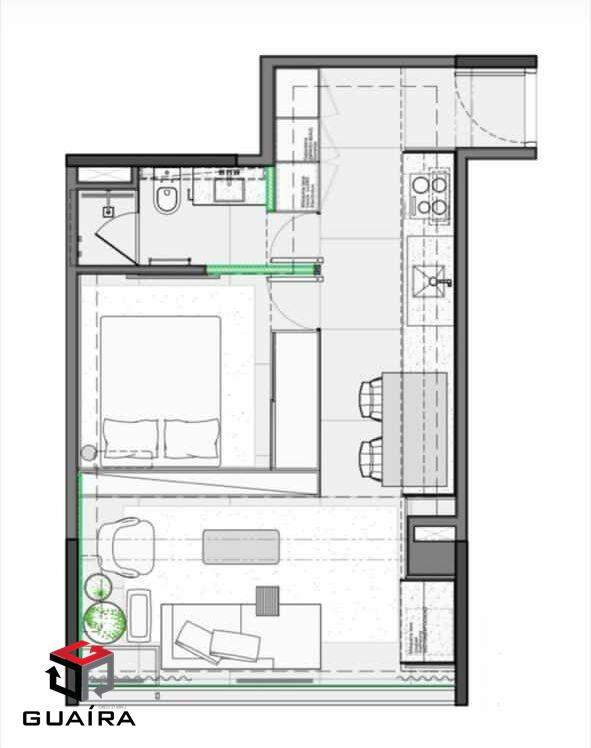 Apartamento à venda com 1 quarto, 46m² - Foto 6