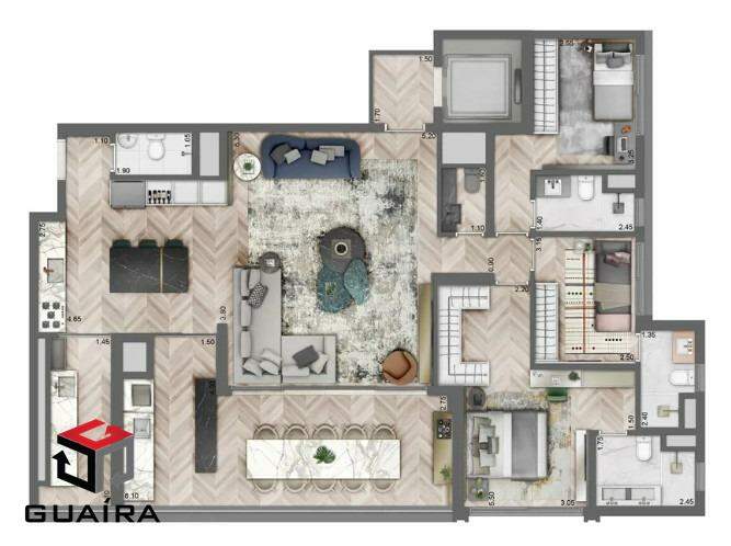 Apartamento à venda com 3 quartos, 158m² - Foto 15