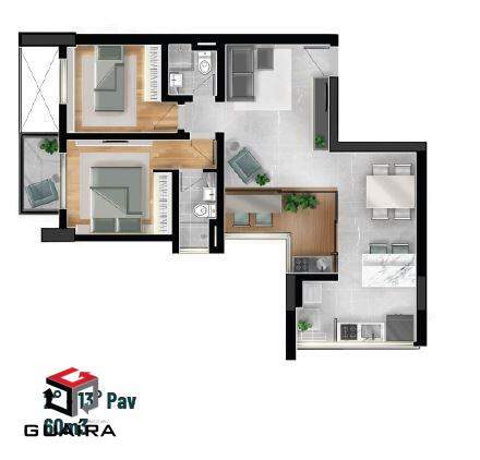 Apartamento à venda com 2 quartos, 60m² - Foto 7