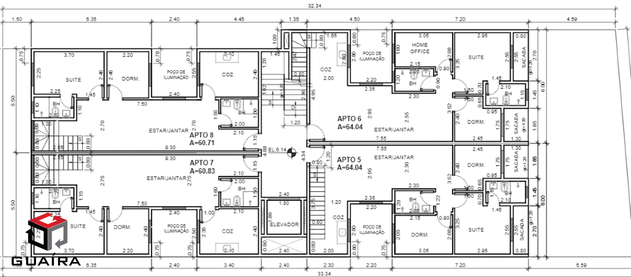 Apartamento à venda com 2 quartos, 70m² - Foto 3