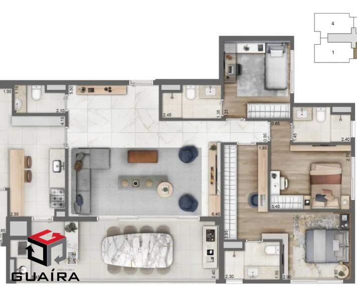 Apartamento à venda com 3 quartos, 136m² - Foto 17