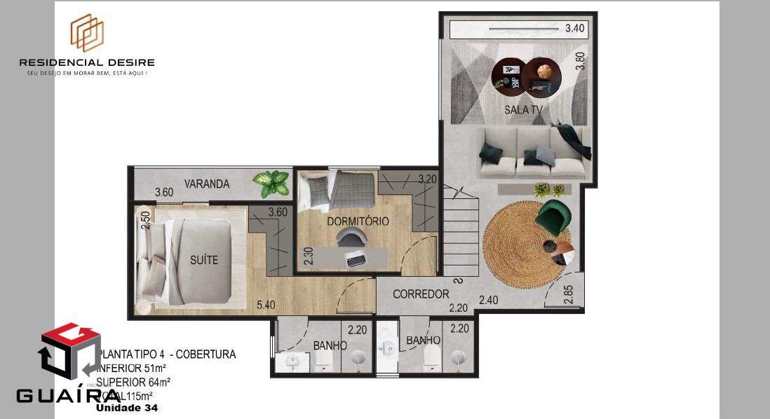 Cobertura à venda com 2 quartos, 115m² - Foto 15