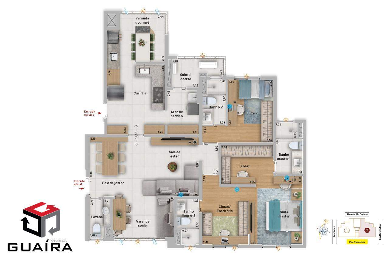 Apartamento à venda com 3 quartos, 134m² - Foto 21