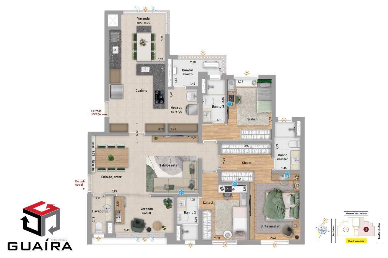 Apartamento à venda com 3 quartos, 134m² - Foto 20