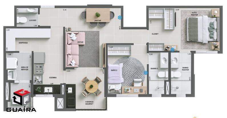 Apartamento para alugar com 2 quartos, 79m² - Foto 10