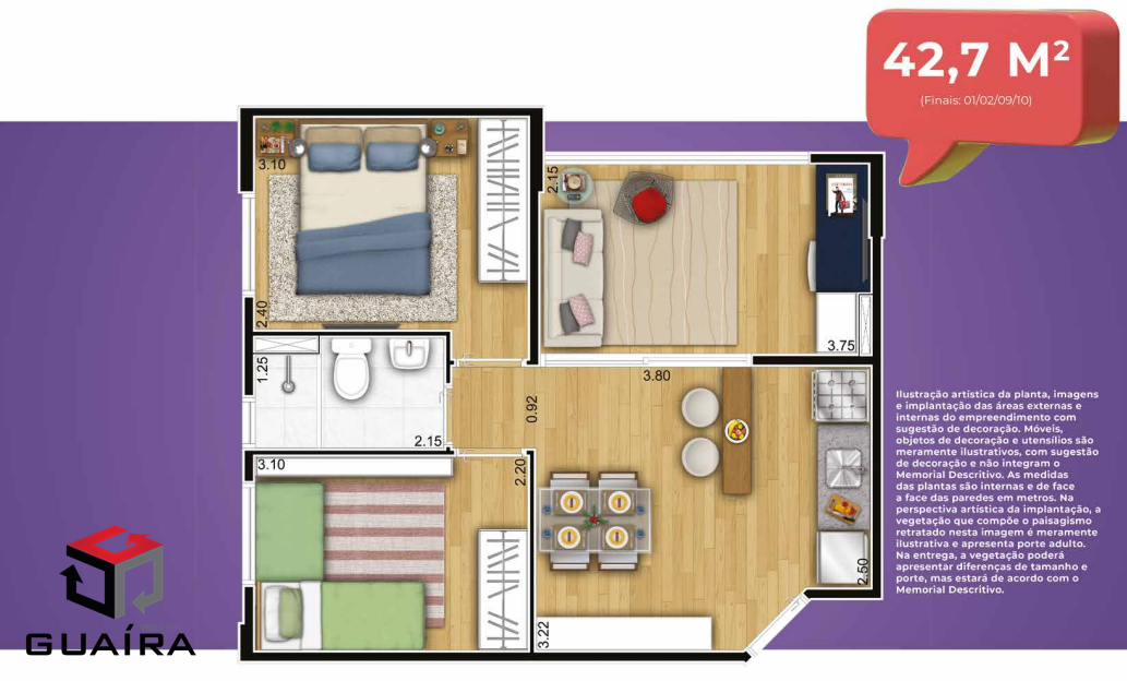 Apartamento à venda com 2 quartos, 43m² - Foto 10