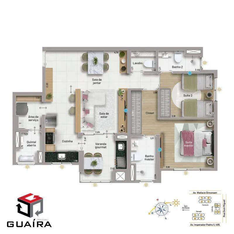 Apartamento à venda com 2 quartos, 86m² - Foto 5