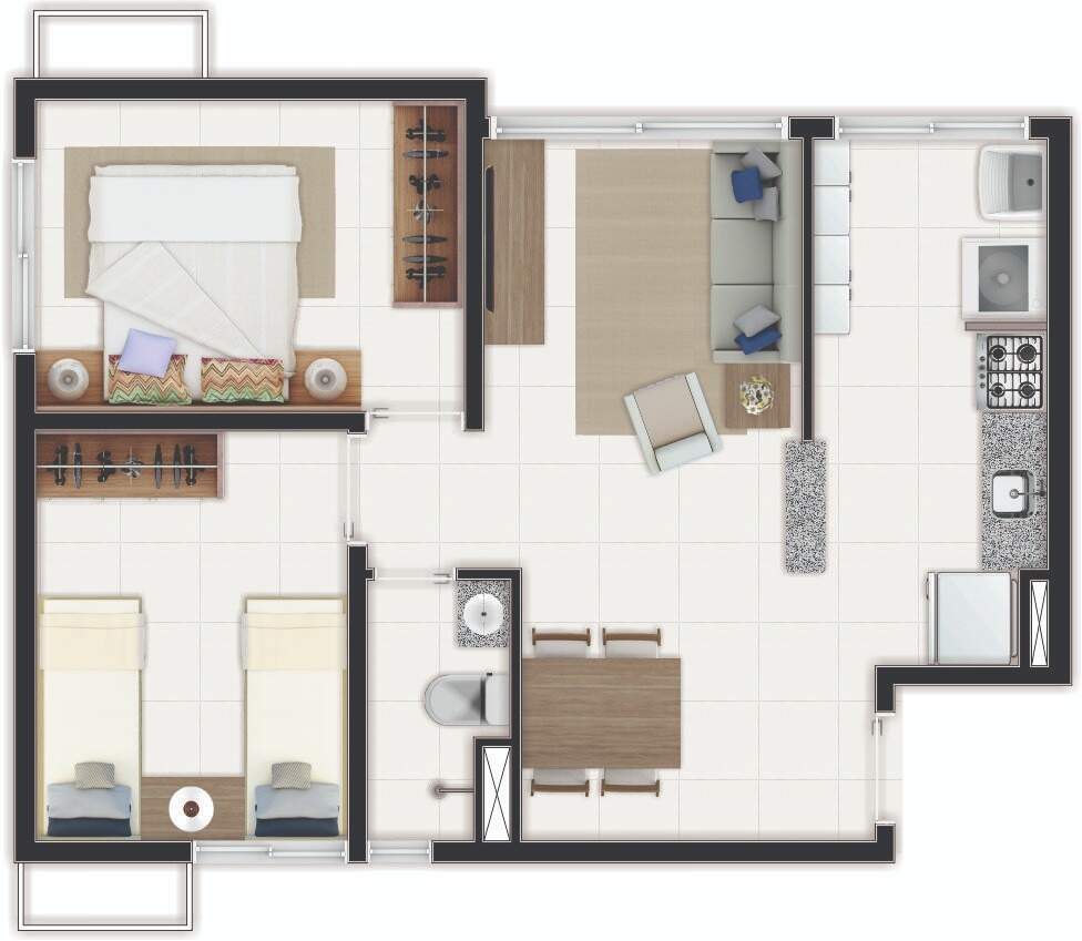 Apartamento para alugar com 2 quartos, 45m² - Foto 37