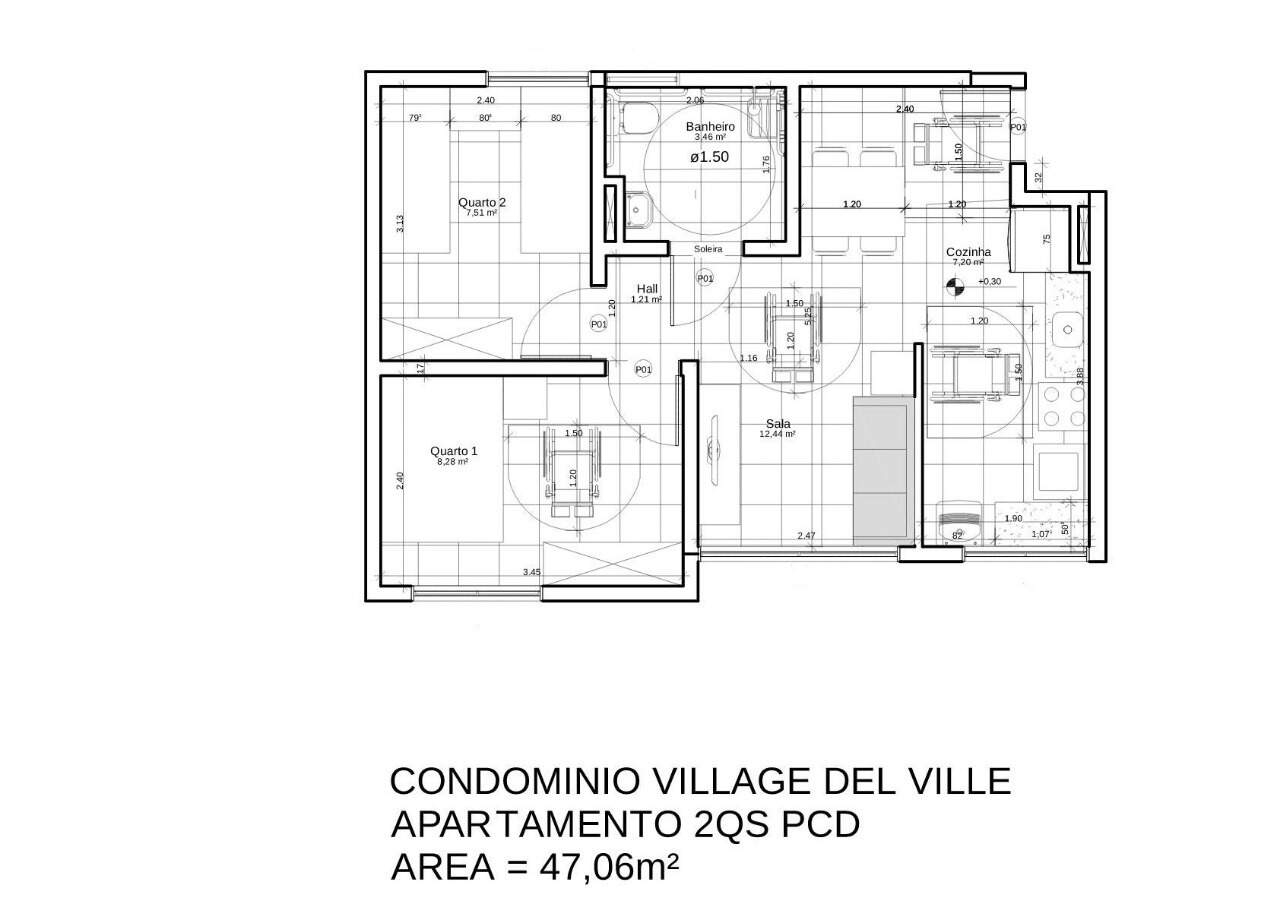 Apartamento para alugar com 2 quartos, 45m² - Foto 41