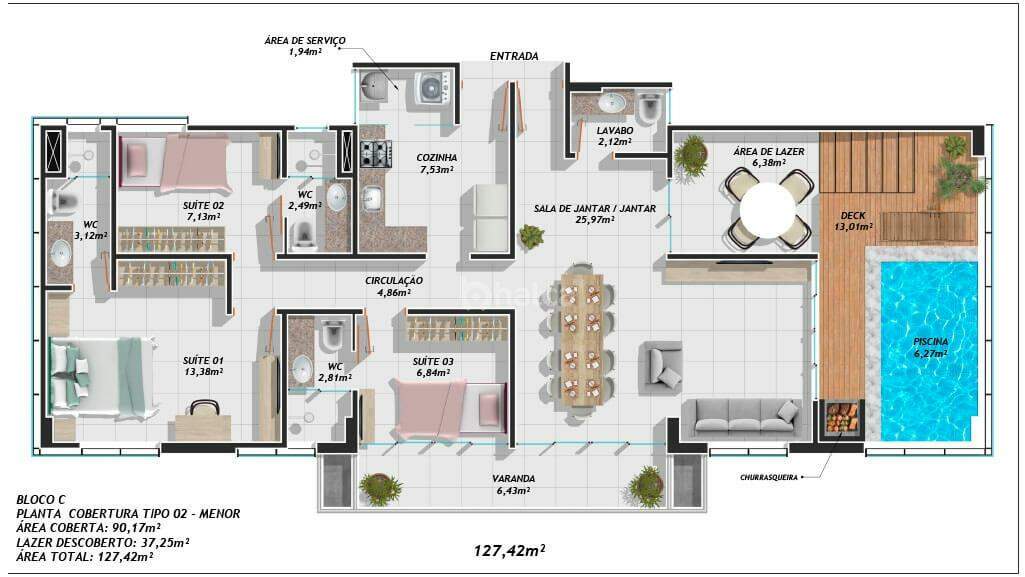 Apartamento à venda com 3 quartos, 63m² - Foto 9