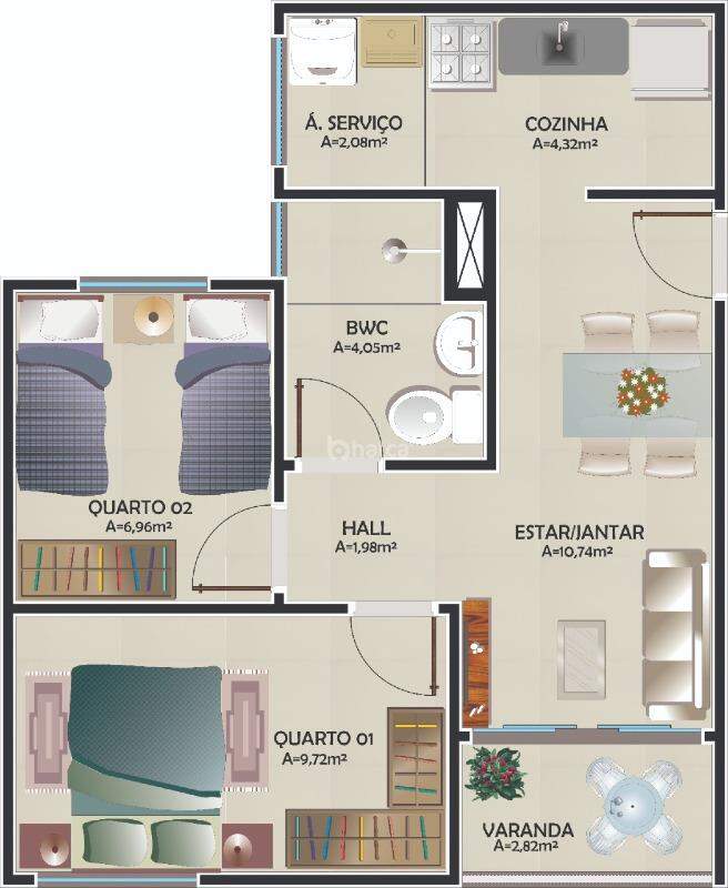 Apartamento à venda com 2 quartos, 50m² - Foto 11