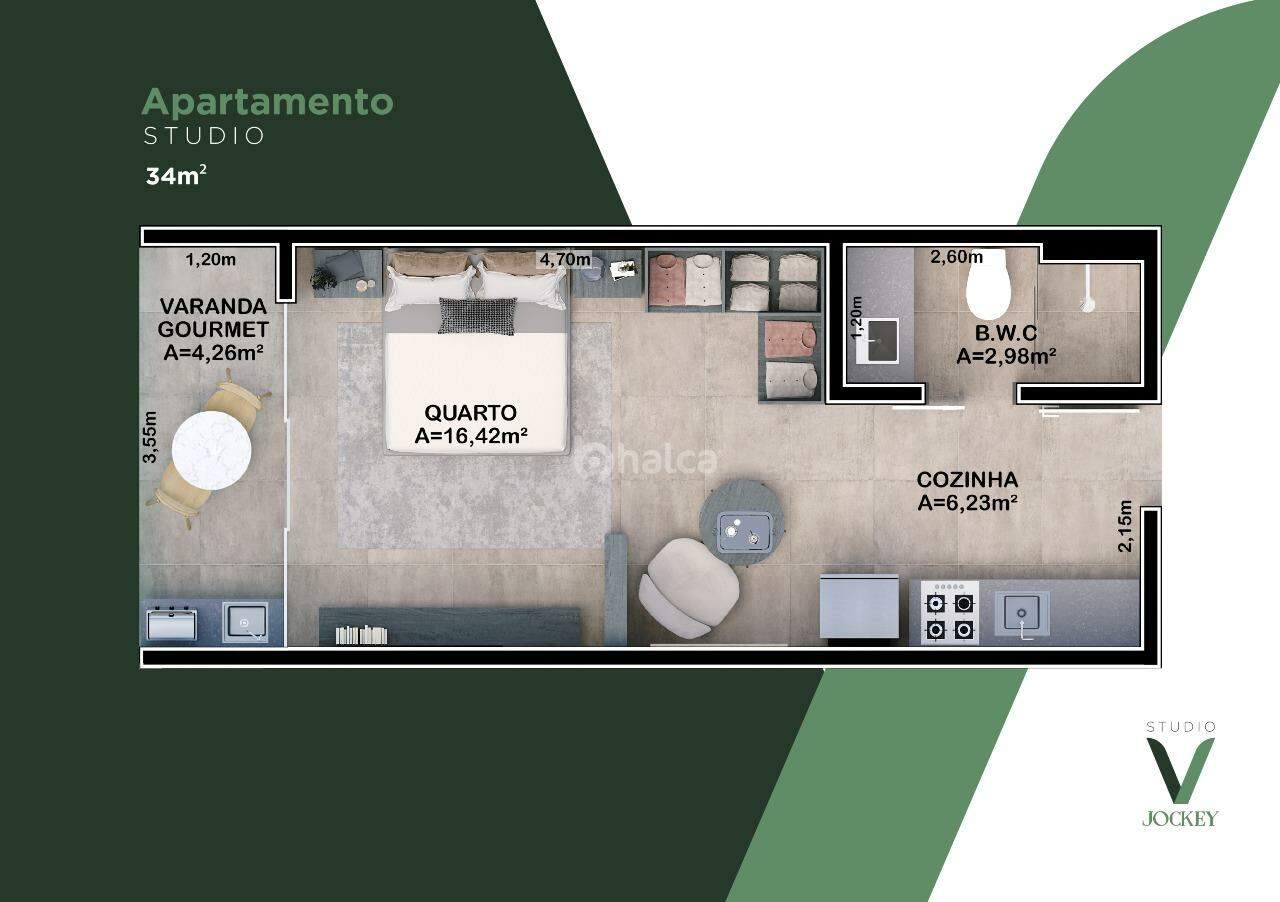 Apartamento à venda com 1 quarto, 34m² - Foto 19