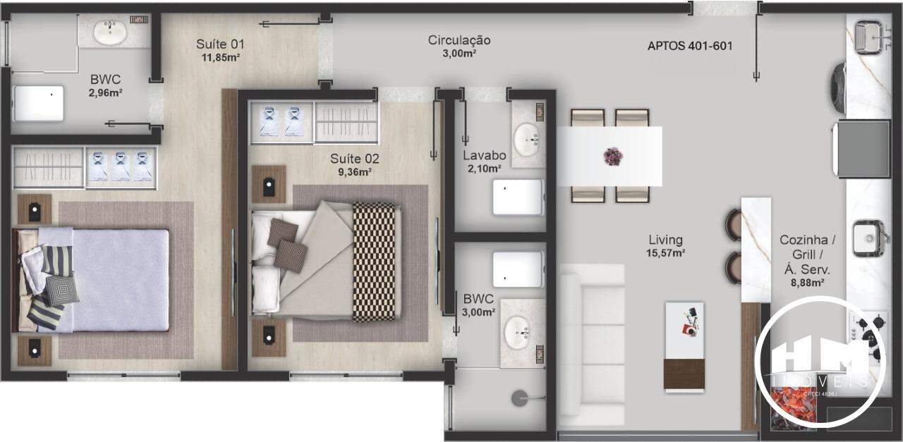 Apartamento à venda no Centro: 