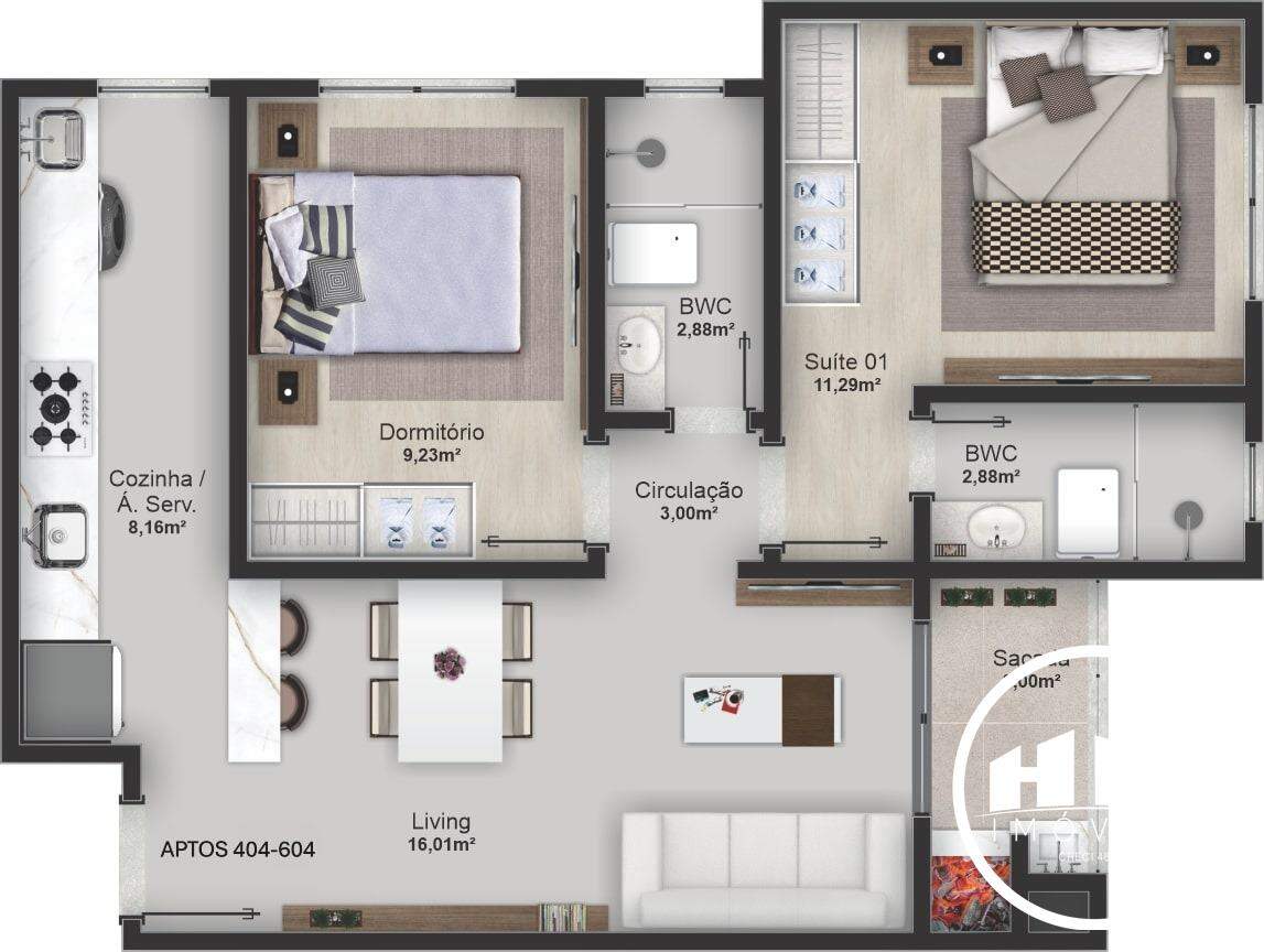 Apartamento à venda no Centro: 