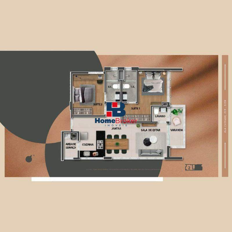 Apartamento à venda no Sion: 