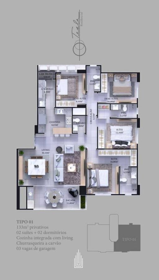 Apartamento à venda no Centro: 