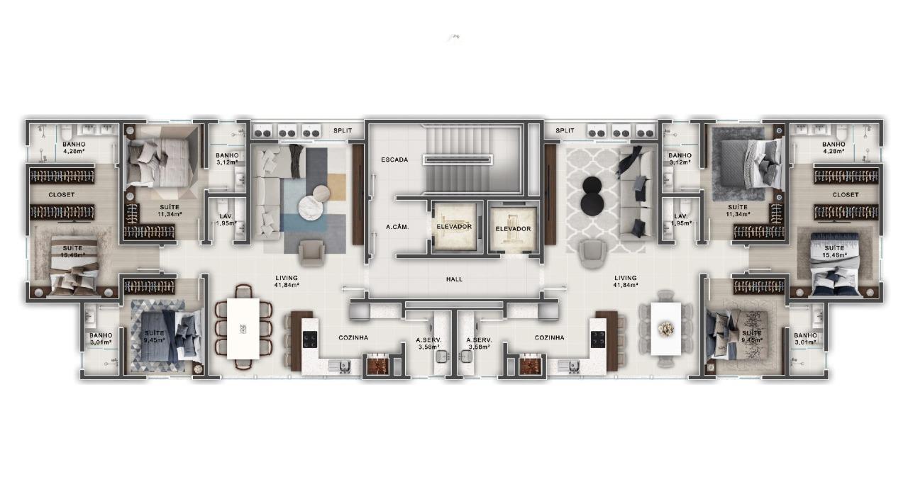 Apartamento à venda no Pioneiros: 