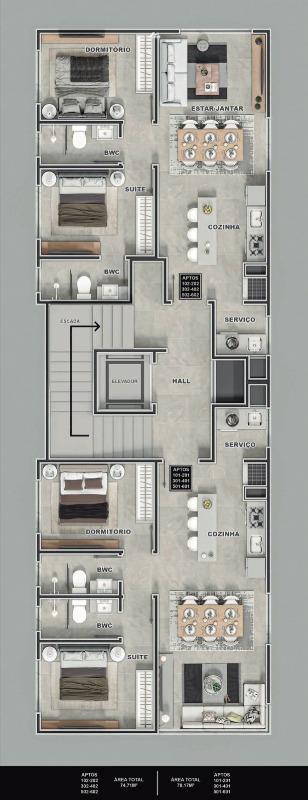 Apartamento à venda no Alto Perequê: 