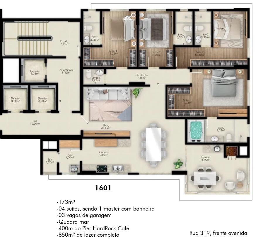 Apartamento à venda no Meia Praia: 