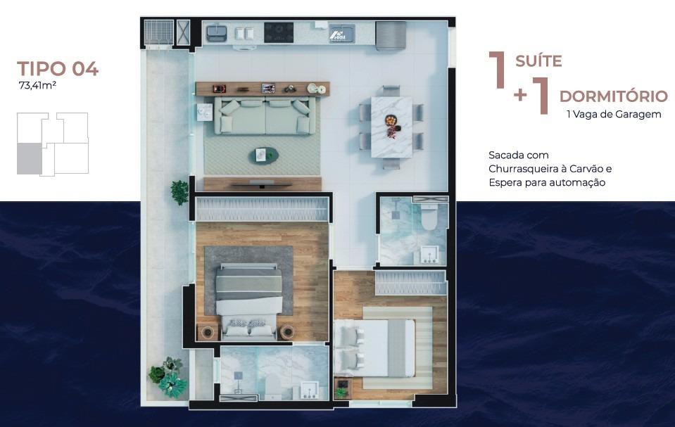 Apartamento à venda no Praia Brava de Itajaí: 