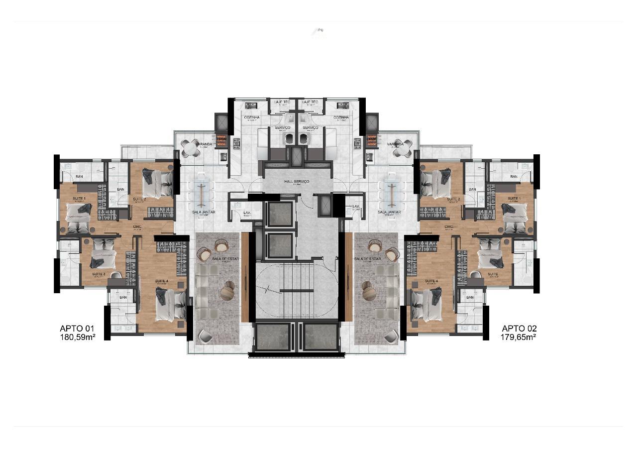 Apartamento à venda no Pioneiros: 