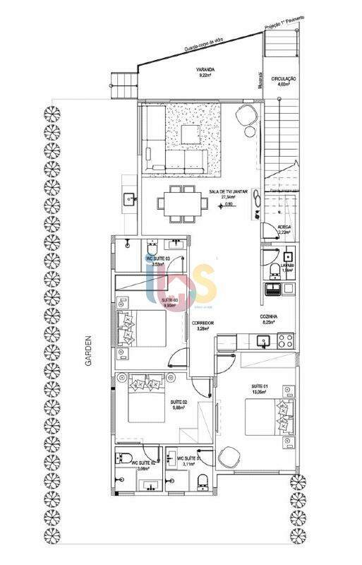 Apartamento à venda com 3 quartos, 160m² - Foto 4