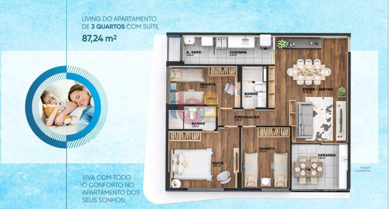 Apartamento à venda com 3 quartos, 88m² - Foto 6