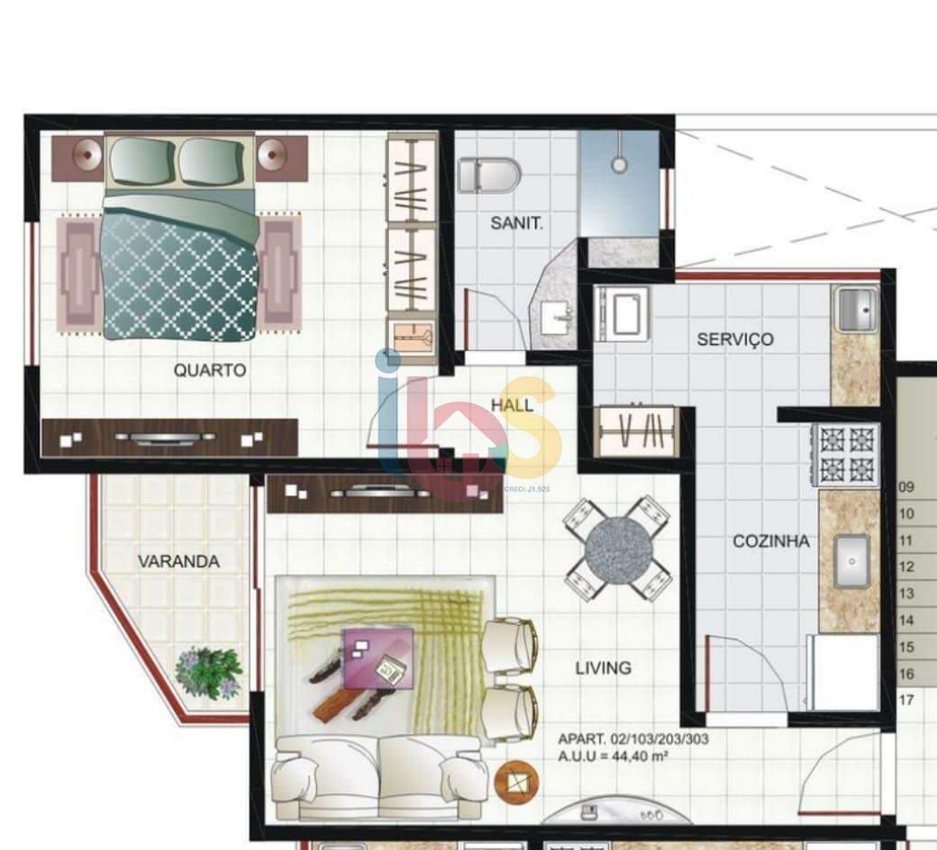 Apartamento para alugar com 1 quarto, 45m² - Foto 7