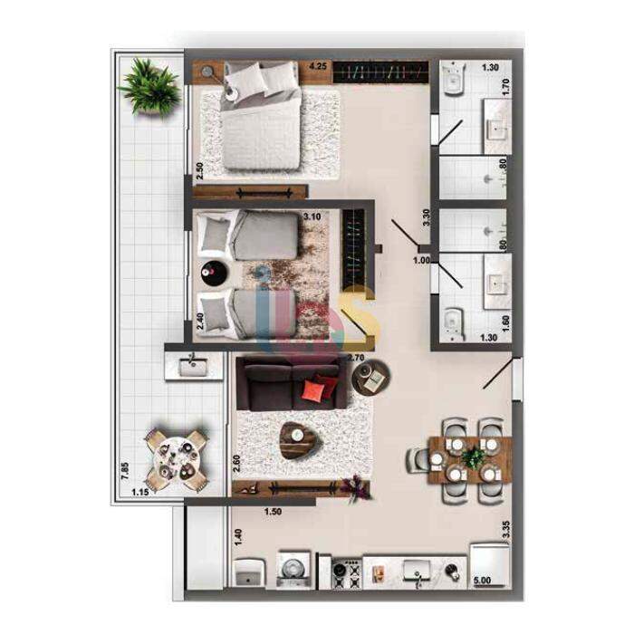 Apartamento à venda com 2 quartos, 69m² - Foto 10