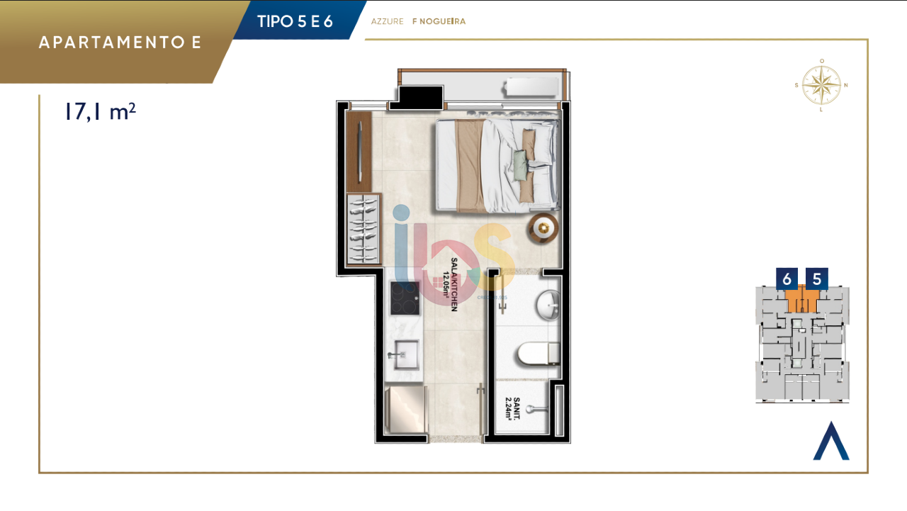 Apartamento, 1 quarto, 18 m² - Foto 17