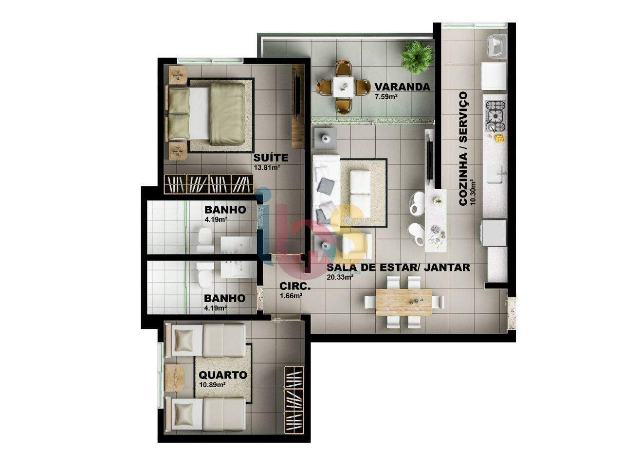 Apartamento à venda com 2 quartos, 76m² - Foto 22