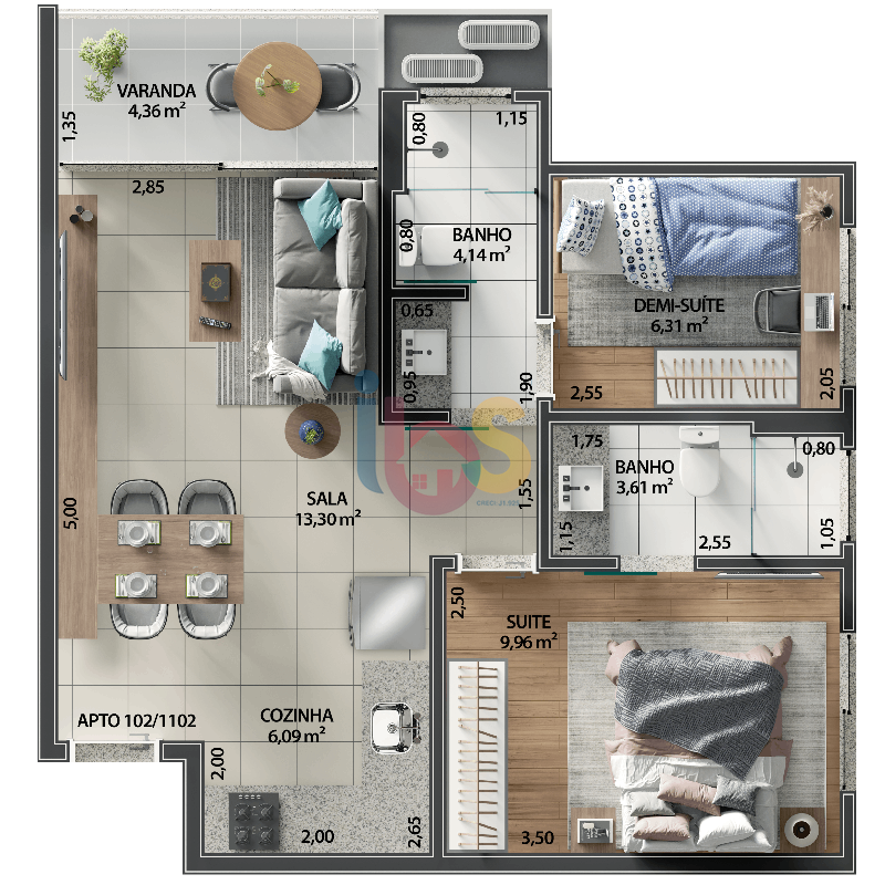 Apartamento à venda com 2 quartos, 50m² - Foto 15