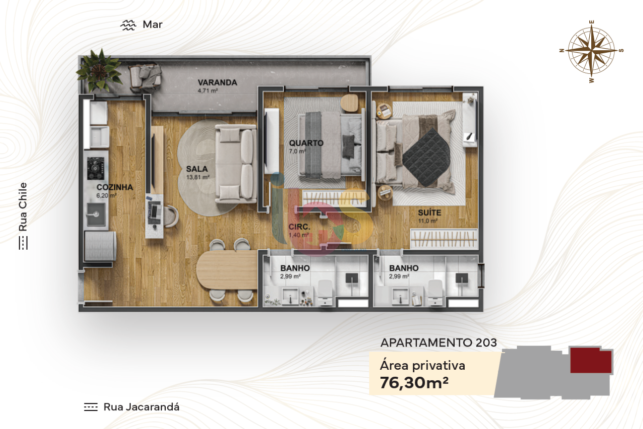 Apartamento, 2 quartos, 73 m² - Foto 11