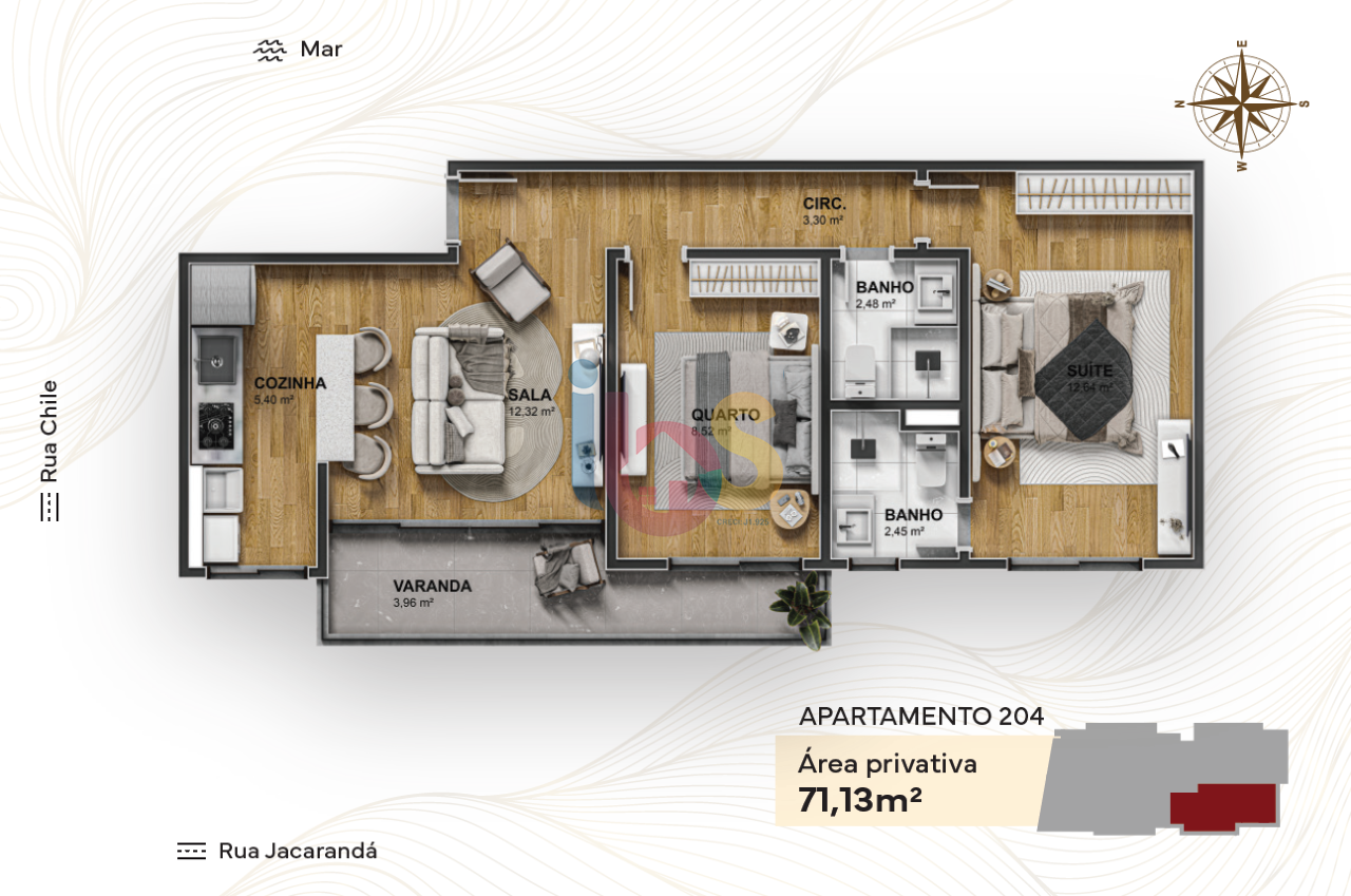 Apartamento, 2 quartos, 73 m² - Foto 9