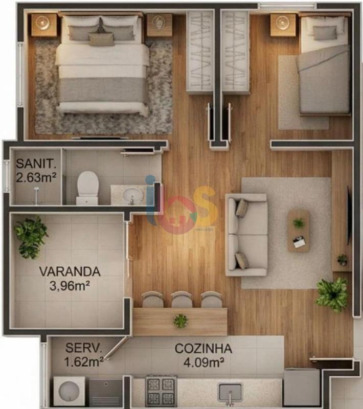 Apartamento, 2 quartos, 43 m² - Foto 4