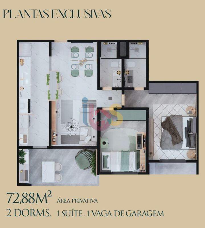Apartamento, 2 quartos, 74 m² - Foto 3