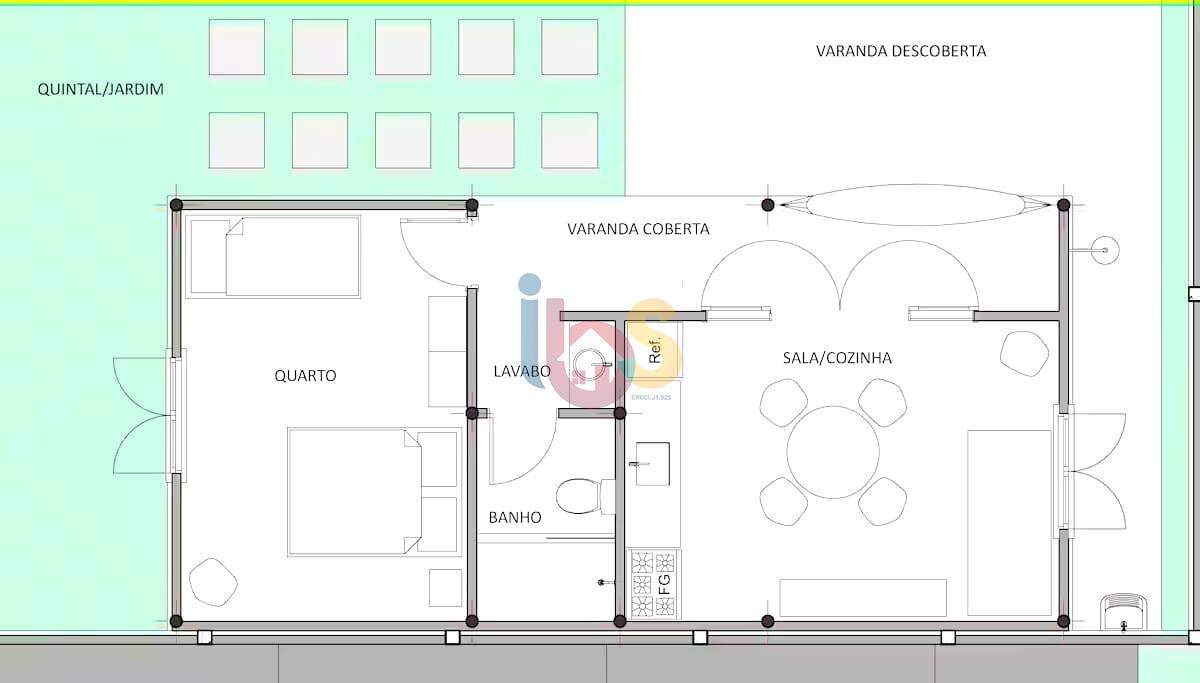 Casa, 1 quarto, 59 m² - Foto 20